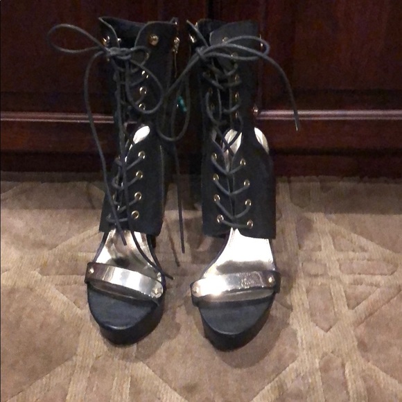 Bebe Natasha platform open toe bootie - Picture 2 of 4